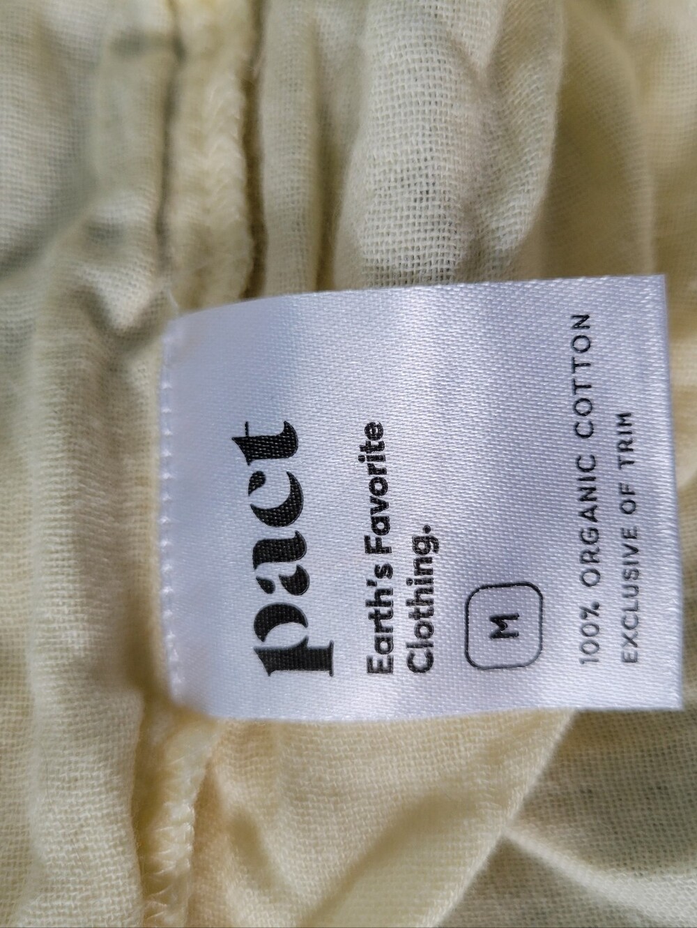 Pact Coastal Double Gauze Bubble Hem Top Butter Yellow M - Picture 11 of 13